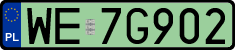 License plates of Poland, Electric vehicles