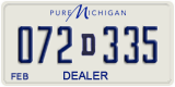 Michigan, Dealer (12D345 / 123D45)