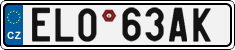 License plate of the Czech Republic, Electric vehicles