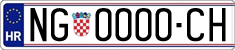 License plate of Croatia, Regular plates