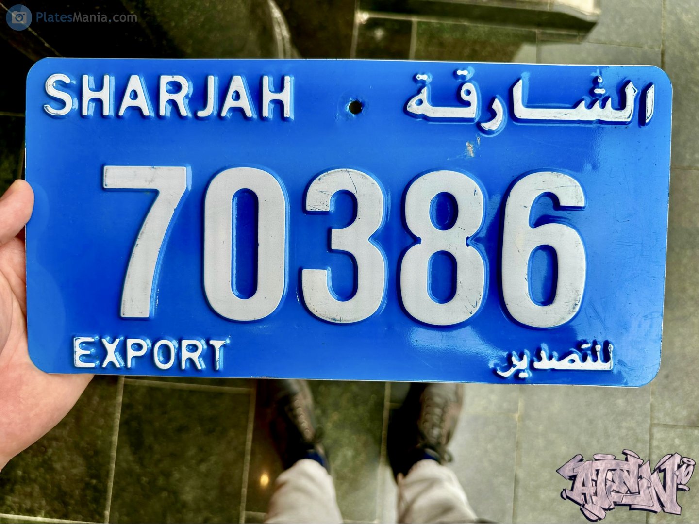 70386, License plate without vehicle 