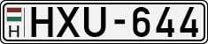 license plates of Hungary, Cars (1990)
