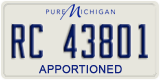 Michigan, Apportioned (RA 12345)