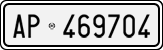 License plate of Italy, Cars (1927 year series)