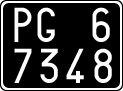 License plate of Italy, Cars (1927 year series)
