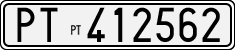 License plate of Italy, Cars (1927 year series)