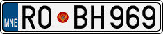 License plate of Montenegro, Cars