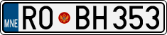 License plate of Montenegro, Cars