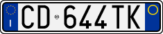 License plate of Italy, Cars (1994 year series)