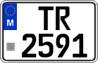 License plate of Malta, Trailers (TR 123(4))