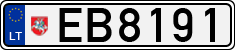 License plate of Lithuania, Electric vehicles