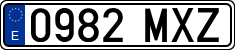 License plates of Spain, Ordinary (2000)