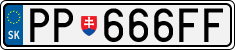 License plate of Slovakia, Cars