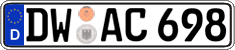 German license plate, Regular plates