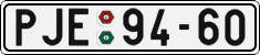 License plate of the Czech Republic, Cars (1960)