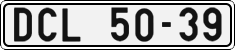 License plate of the Czech Republic, Cars (1960)