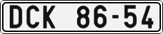 License plate of the Czech Republic, Cars (1960)