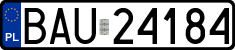 License plates of Poland, Regular car plates