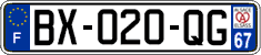 French license plate, SIV (ordinary)