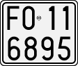 License plate of Italy, Motorcycles (1927 year series)