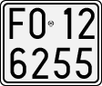 License plate of Italy, Motorcycles (1927 year series)