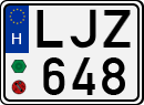 license plates of Hungary, Cars (1990)