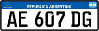License plate of Argentina, Cars (Mercosur, AB 123 CD)