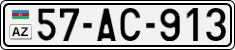 License plate of Azerbaijan, Cars