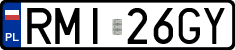 License plates of Poland, Regular car plates