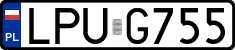 License plates of Poland, Regular car plates