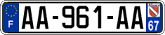 French license plate, SIV (ordinary)