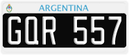License plate of Argentina, Cars (1995, ABC 123)