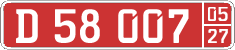 License plate of Kyrgyzstan, Diplomatic