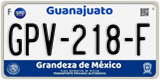 Guanajuato, Cars (AAA-000-A)