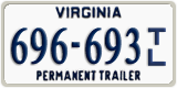 Virginia, Permanent Trailer (123-456 T/A)