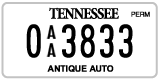 Tennessee, Antique (AA 12345)