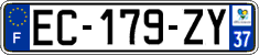French license plate, SIV (ordinary)