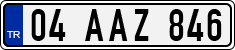 License plate of Turkey, Regular plates