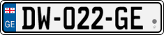License plate of Georgia, Cars (2014)