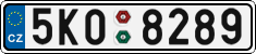 License plate of the Czech Republic, Cars (2001)
