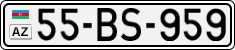 License plate of Azerbaijan, Cars