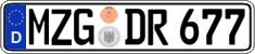 German license plate, Regular plates