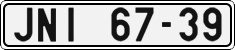 License plate of the Czech Republic, Cars (1960)