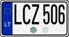 License plate of Lithuania, Cars