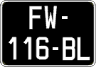 French license plate, SIV (oldtimers)