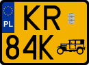 License plates of Poland, Oldtimers
