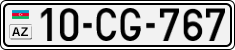License plate of Azerbaijan, Cars