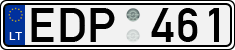 License plate of Lithuania, Cars