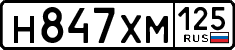 License plate Russia, Cars