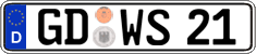 German license plate, Regular plates